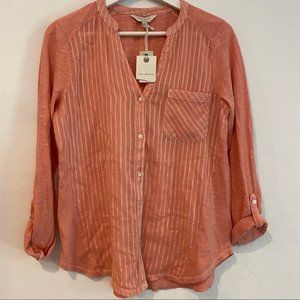 Lucky Brand Coral Pink Blouse Size Medium New With Tags
